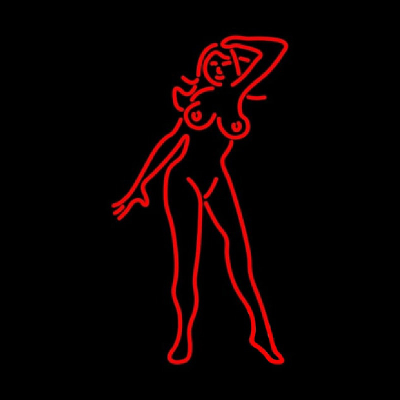 Red Strip Club Girl Enseigne Néon