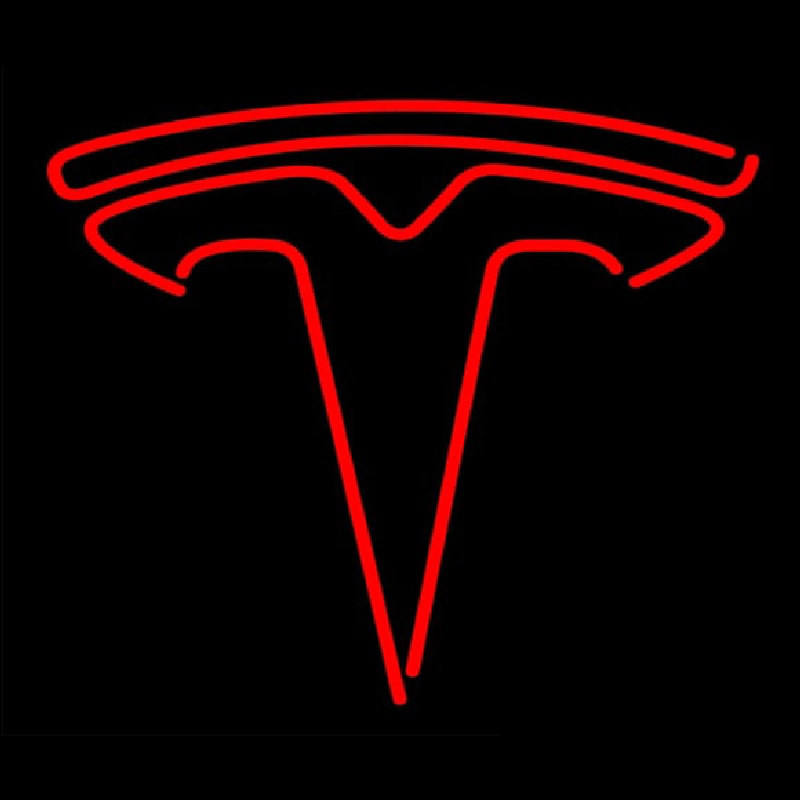 Red Tesla Logo Enseigne Néon
