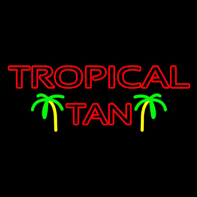 Red Tropical Tan Enseigne Néon