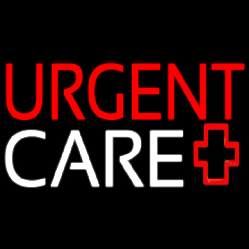 Red Urgent Care Plus Logo Enseigne Néon