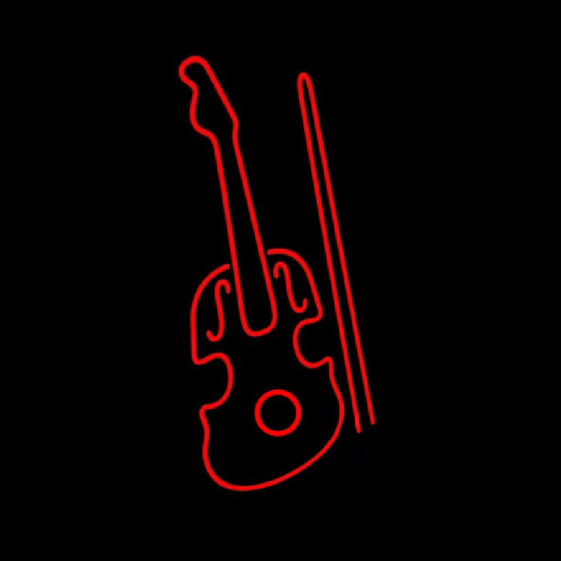 Red Violin Logo Enseigne Néon