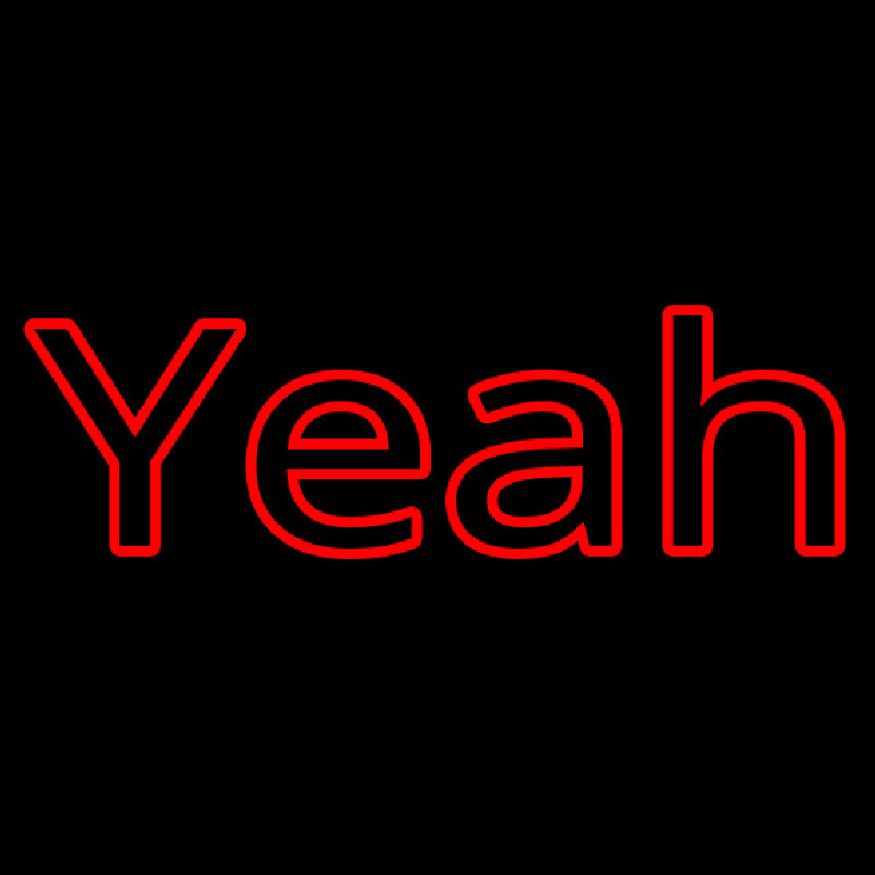 Red Yeah Enseigne Néon