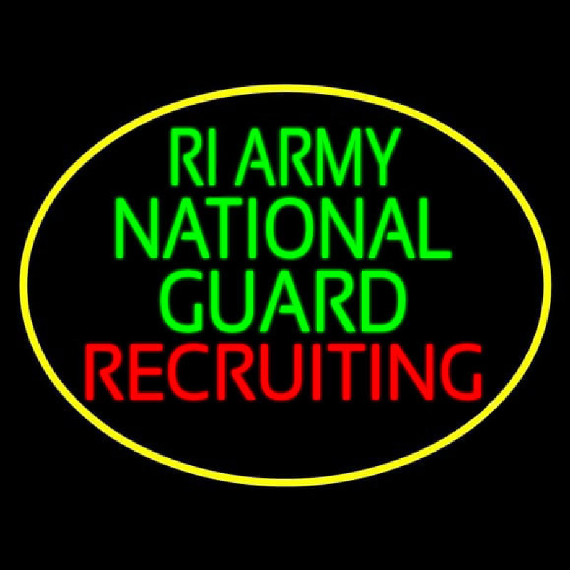 Ri Army National Guard Recruiting Enseigne Néon