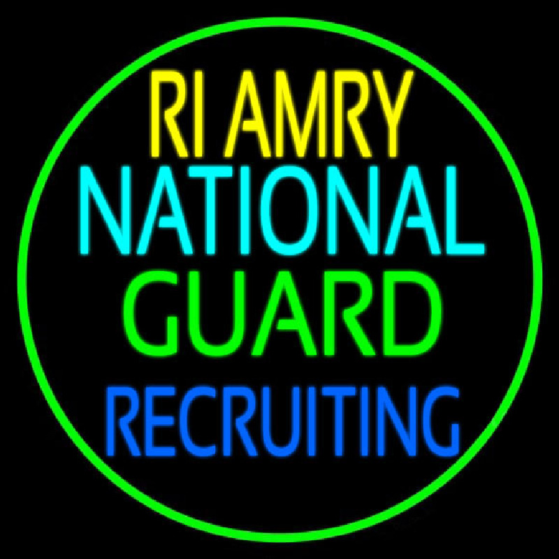 Ri Army National Guard Recruiting Enseigne Néon