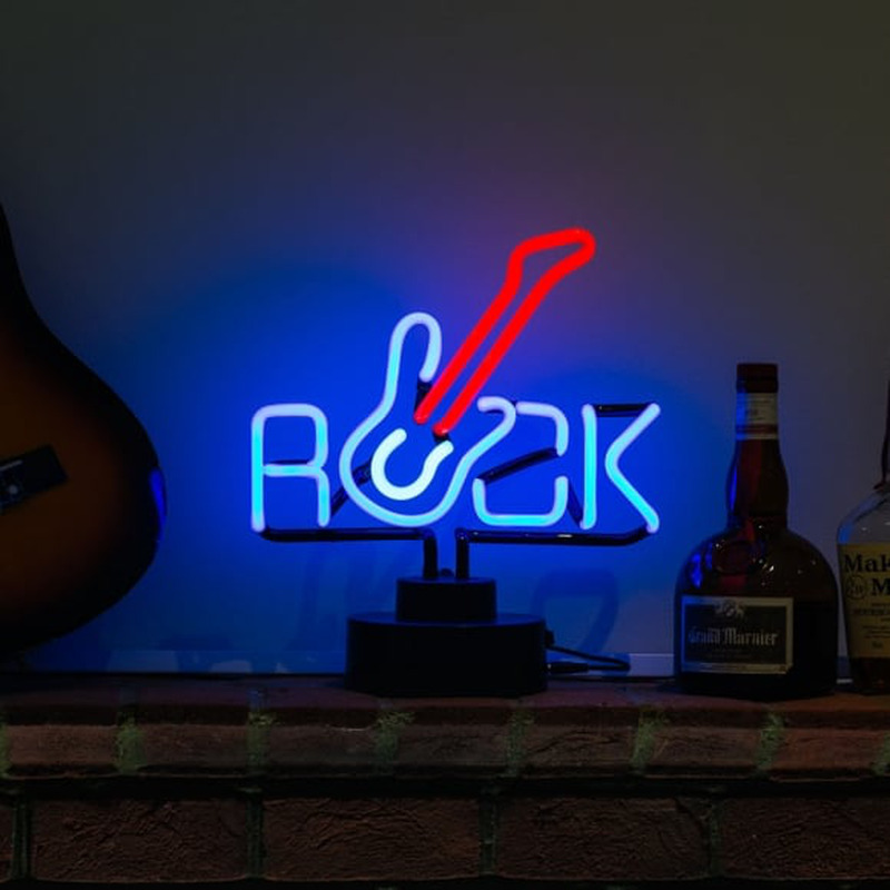 Rock Guitar Desktop Enseigne Néon