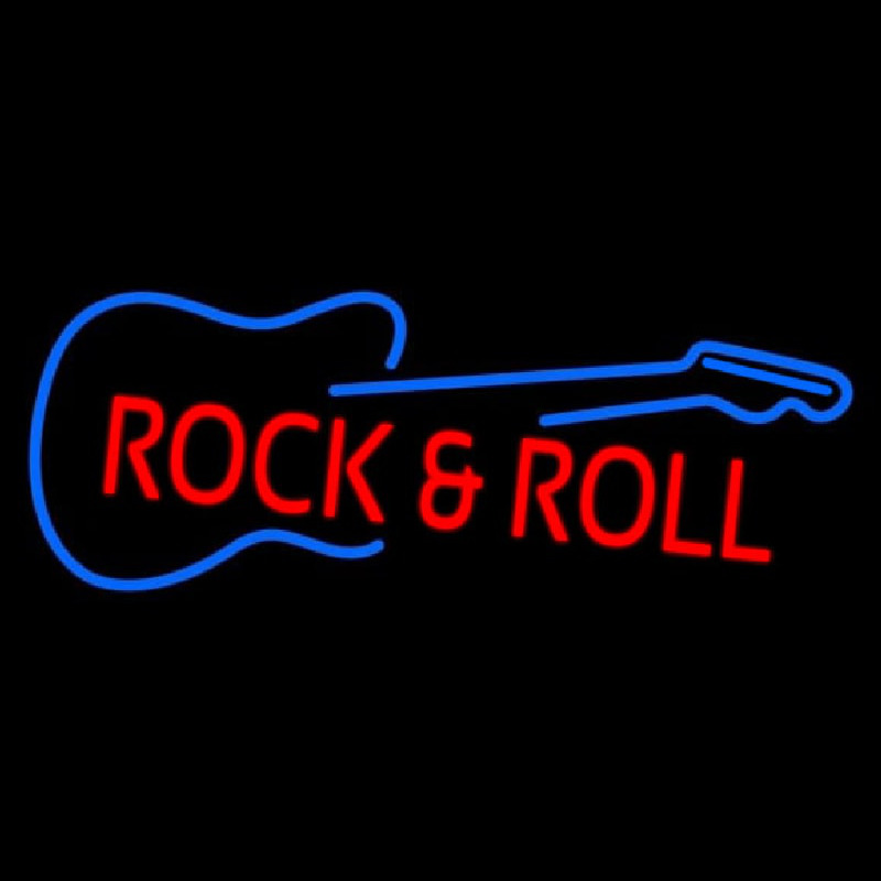 Rock N Roll Guitar Enseigne Néon