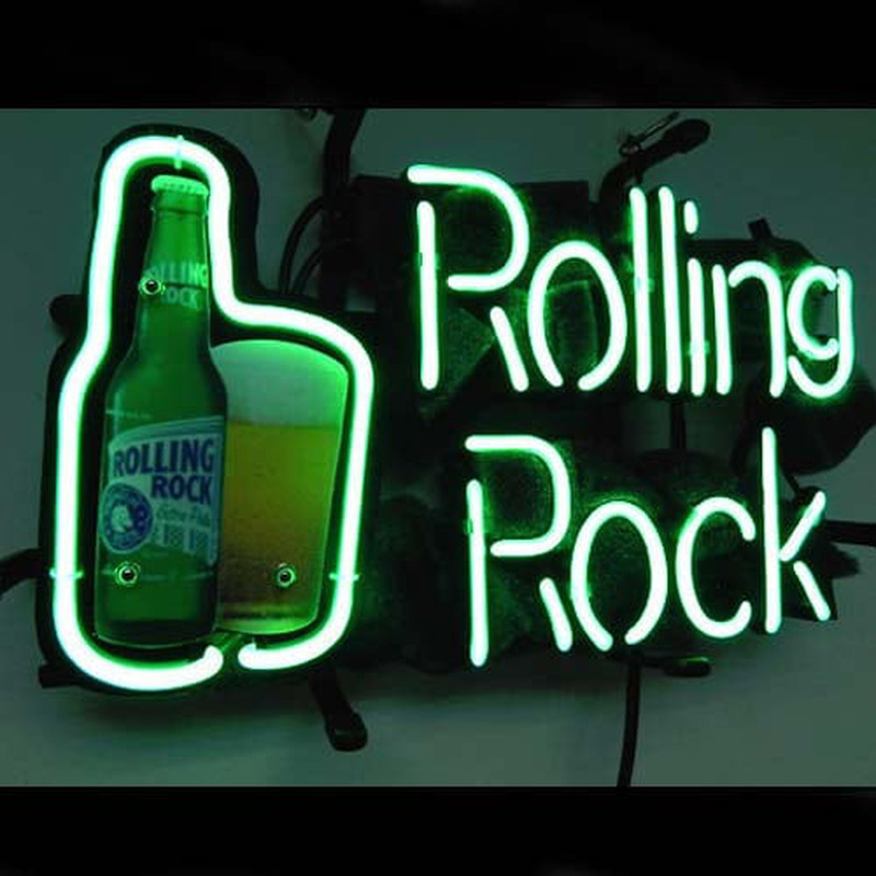 Rolling Rock Bière Bar Enseigne Néon