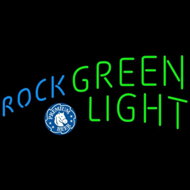 Rolling Rock Bule Green Light Beer Sign Enseigne Néon