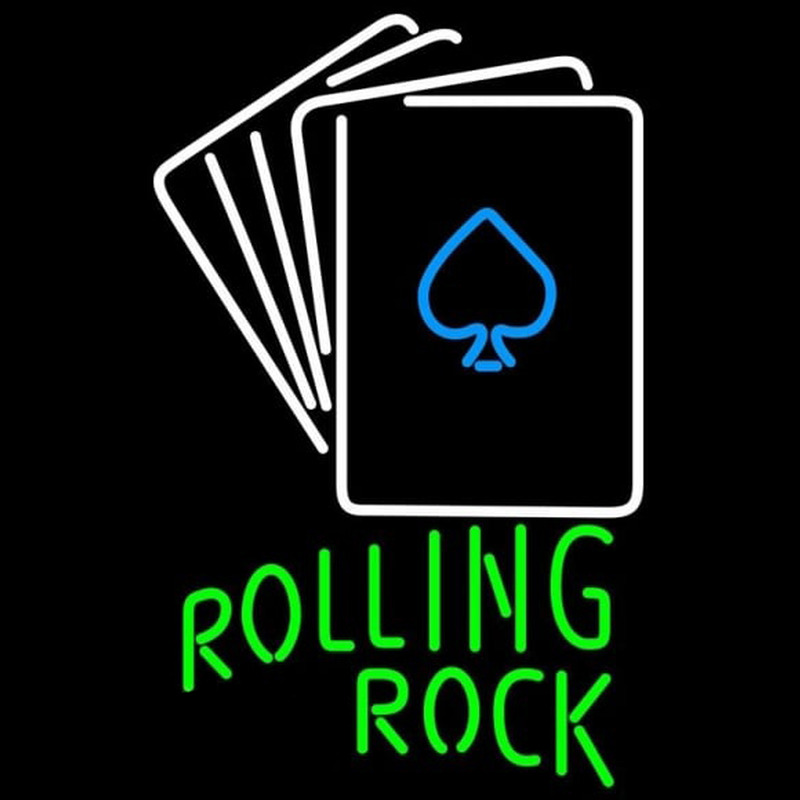 Rolling Rock Cards Beer Sign Enseigne Néon