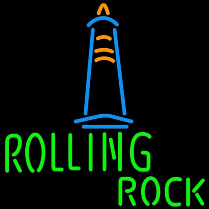 Rolling Rock Lighthouse Lounge Beer Sign Enseigne Néon