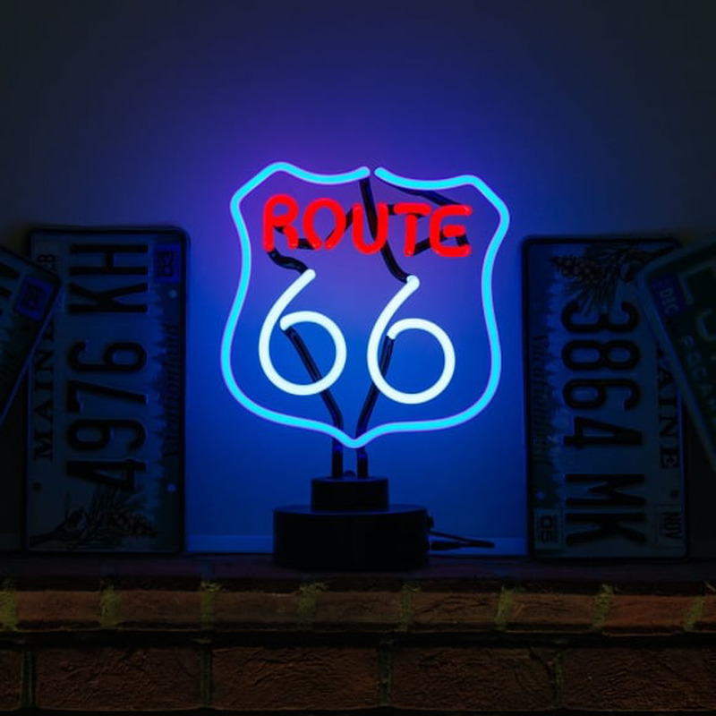 Route 66 Desktop Enseigne Néon