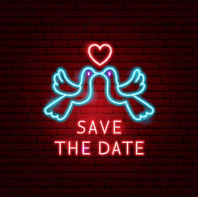 SAVE THE Date Enseigne Néon