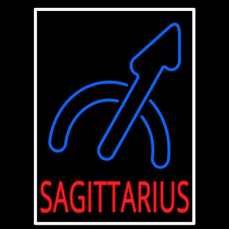 Sagittarius White Border Enseigne Néon