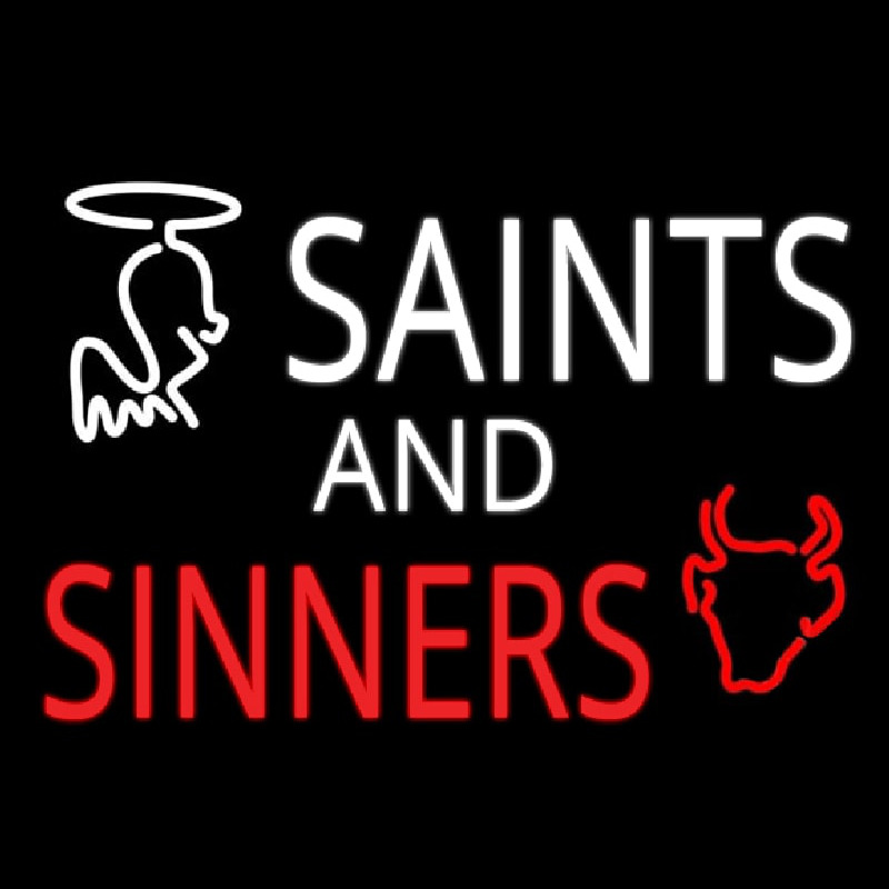 Saints And Sinners Enseigne Néon