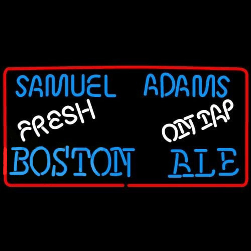 Samuel Adams Fresh Boston Ale On Tap Beer Sign Enseigne Néon