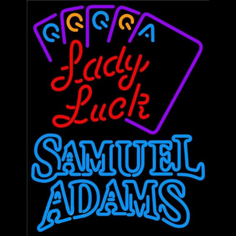 Samuel Adams Lady Luck Series Beer Sign Enseigne Néon