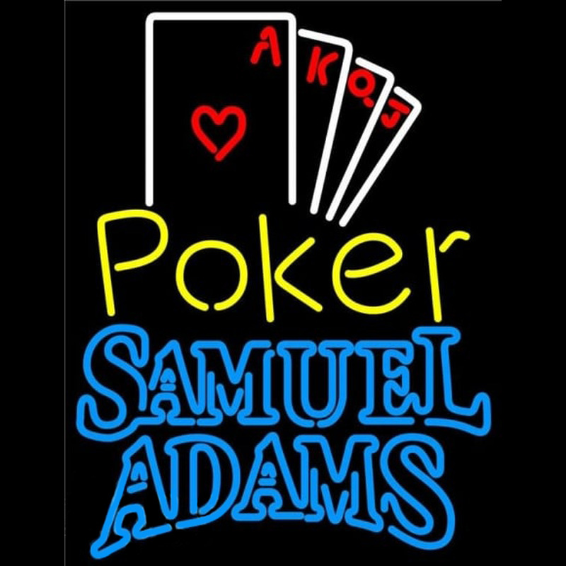 Samuel Adams Poker Ace Series Beer Sign Enseigne Néon