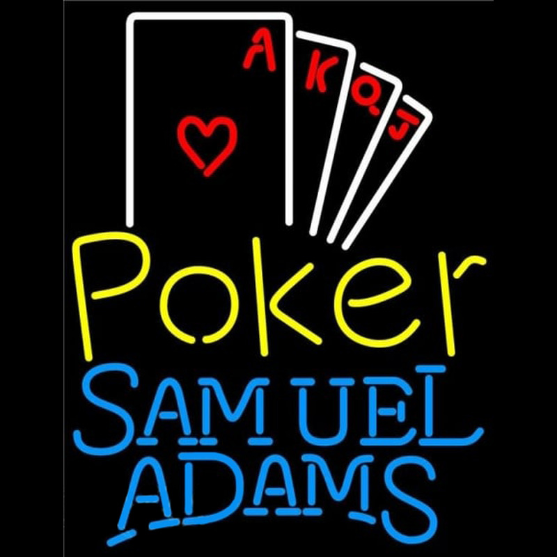 Samuel Adams Poker Ace Series Beer Sign Enseigne Néon
