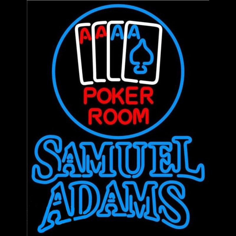 Samuel Adams Poker Room Beer Sign Enseigne Néon