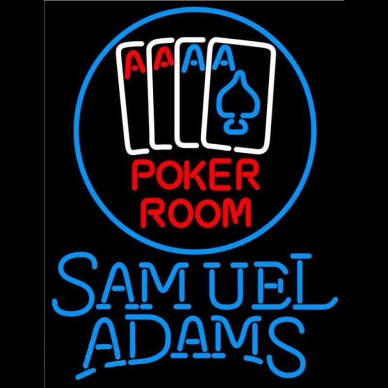 Samuel Adams Poker Room Beer Sign Enseigne Néon