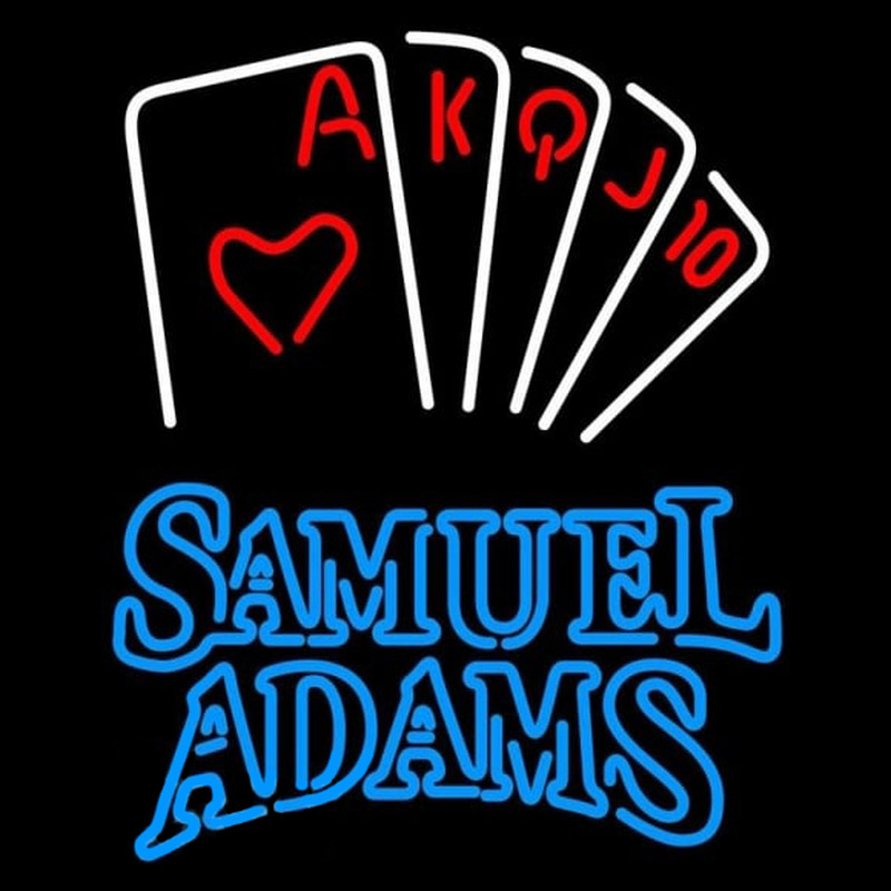 Samuel Adams Poker Series Beer Sign Enseigne Néon