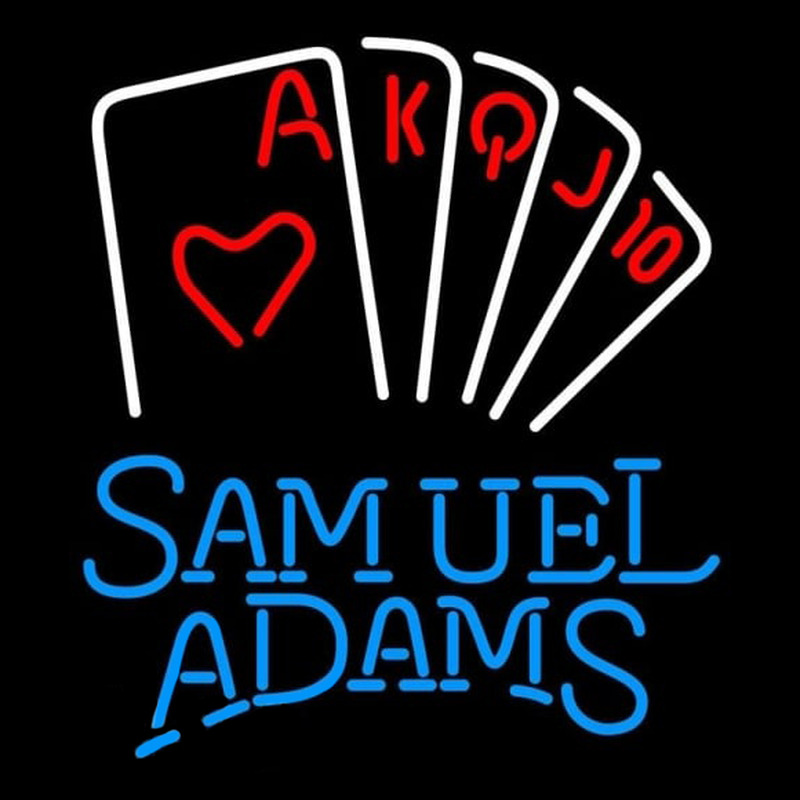 Samuel Adams Poker Series Beer Sign Enseigne Néon