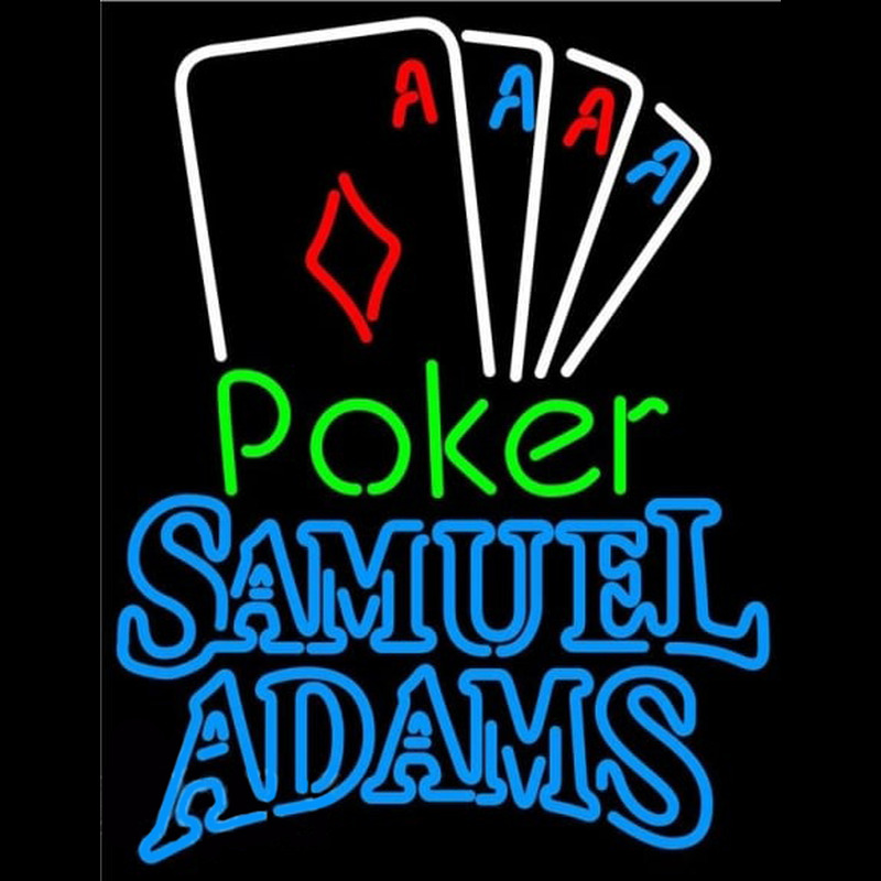 Samuel Adams Poker Tournament Beer Sign Enseigne Néon