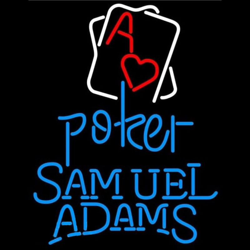 Samuel Adams Rectangular Black Hear Ace Beer Sign Enseigne Néon