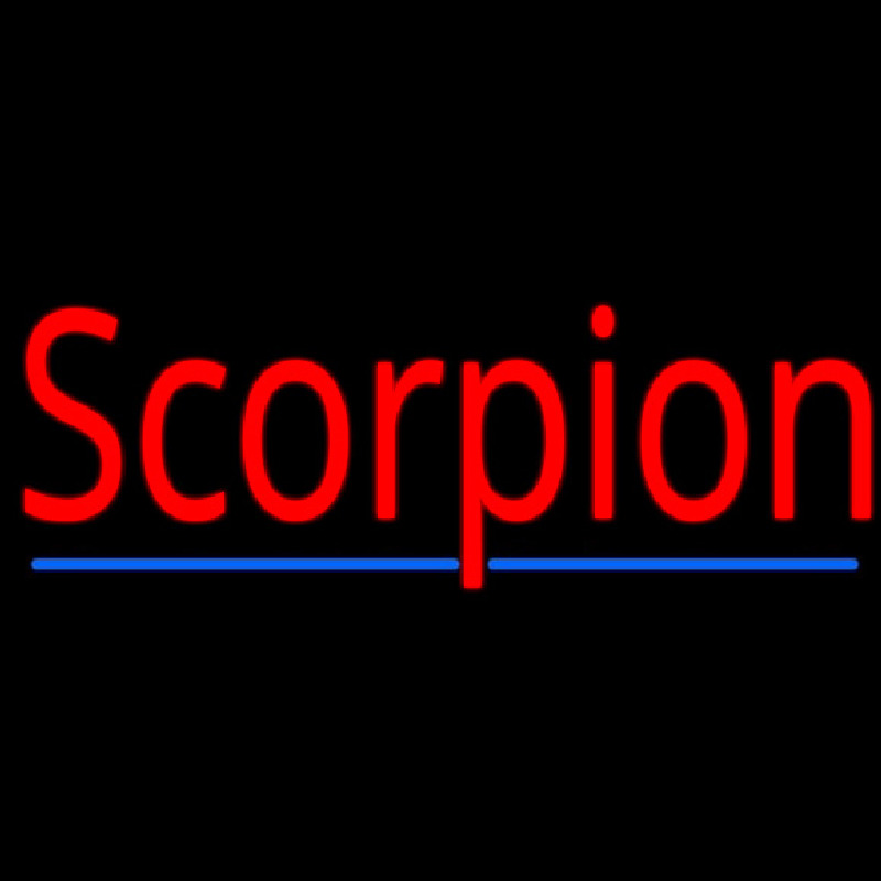 Scorpion Red 3 Enseigne Néon