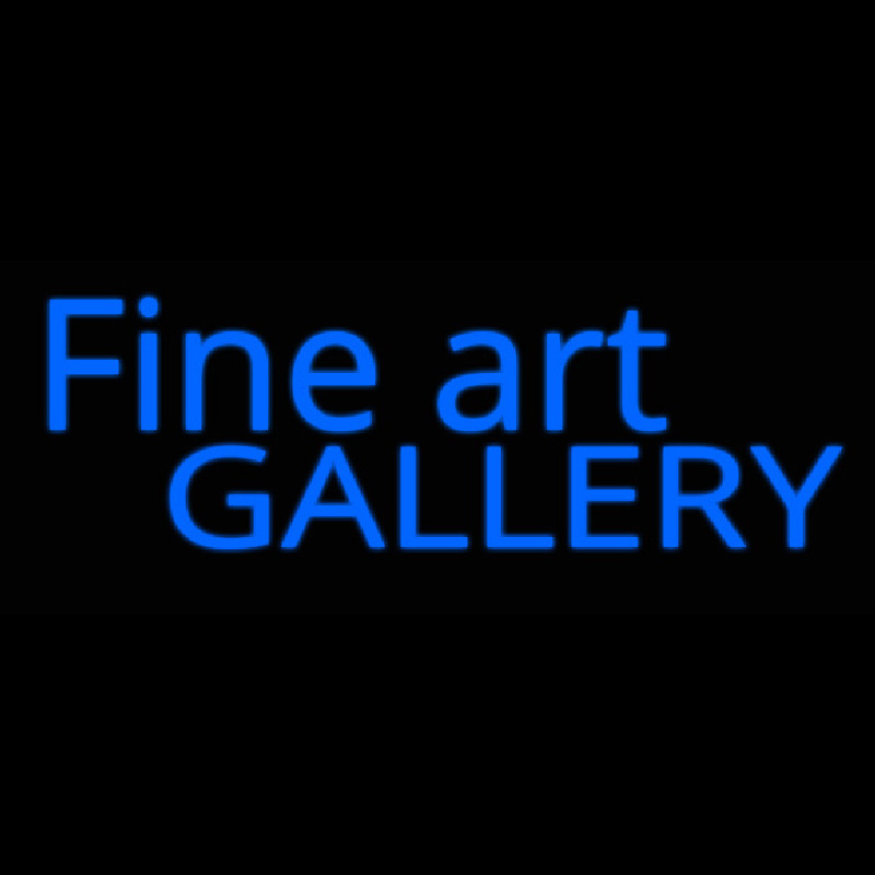 Script Letters Fine Art Gallery Enseigne Néon