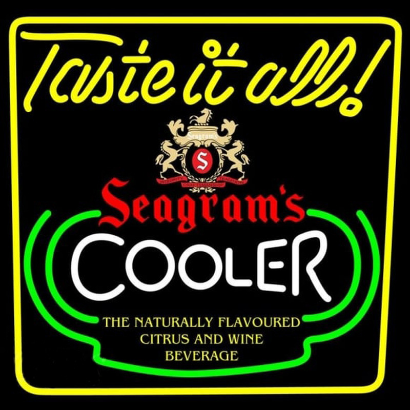 Seagrams Swagjuice Wine Coolers Beer Sign Enseigne Néon