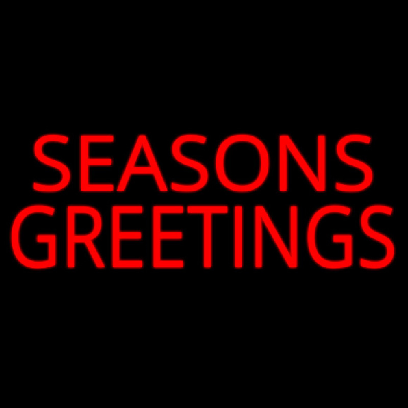 Seasons Greetings Block Enseigne Néon