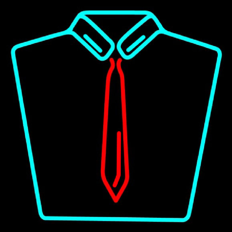 Shirt With Tie Logo Enseigne Néon