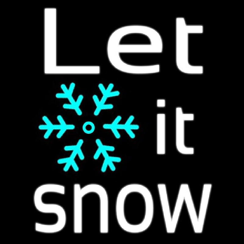 Sign Let It Snow Enseigne Néon