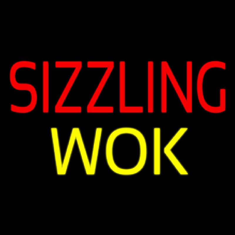 Sizzling Wok Enseigne Néon