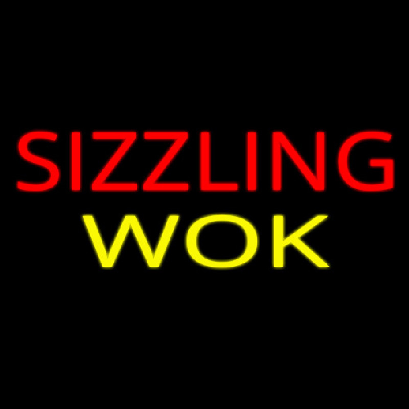 Sizzling Wok Enseigne Néon