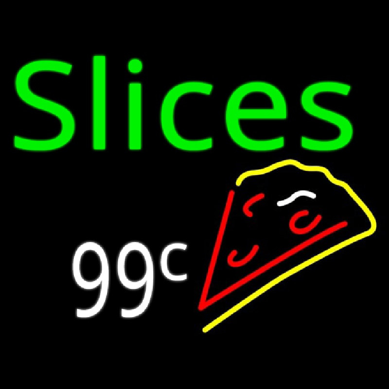 Slices 99 Cents Pizza Enseigne Néon