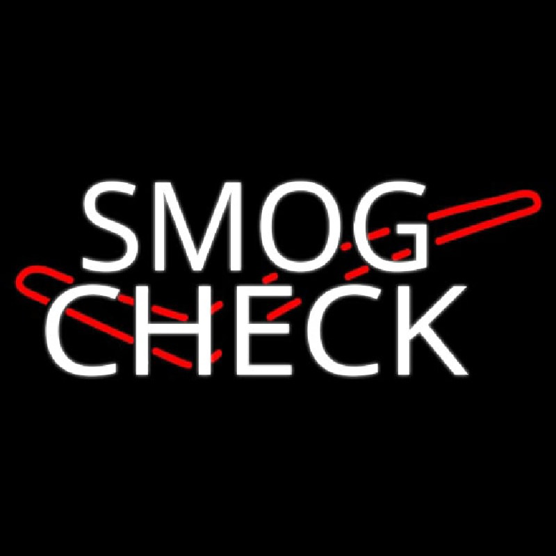 Smog Check Logo Enseigne Néon