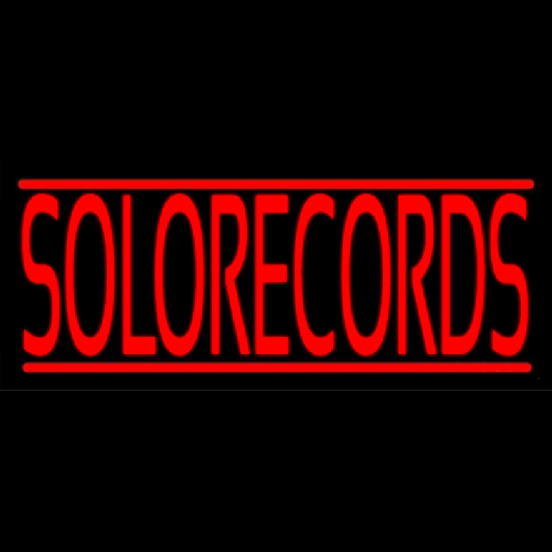 Solo Records Enseigne Néon