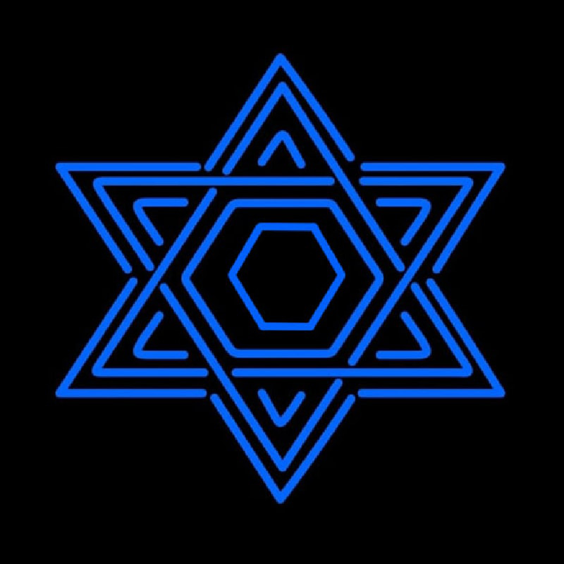 Star Of David Judaism Enseigne Néon
