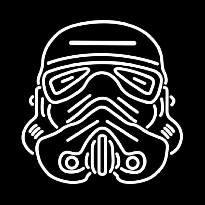 Star Wars Storm Trooper Helmet Enseigne Néon