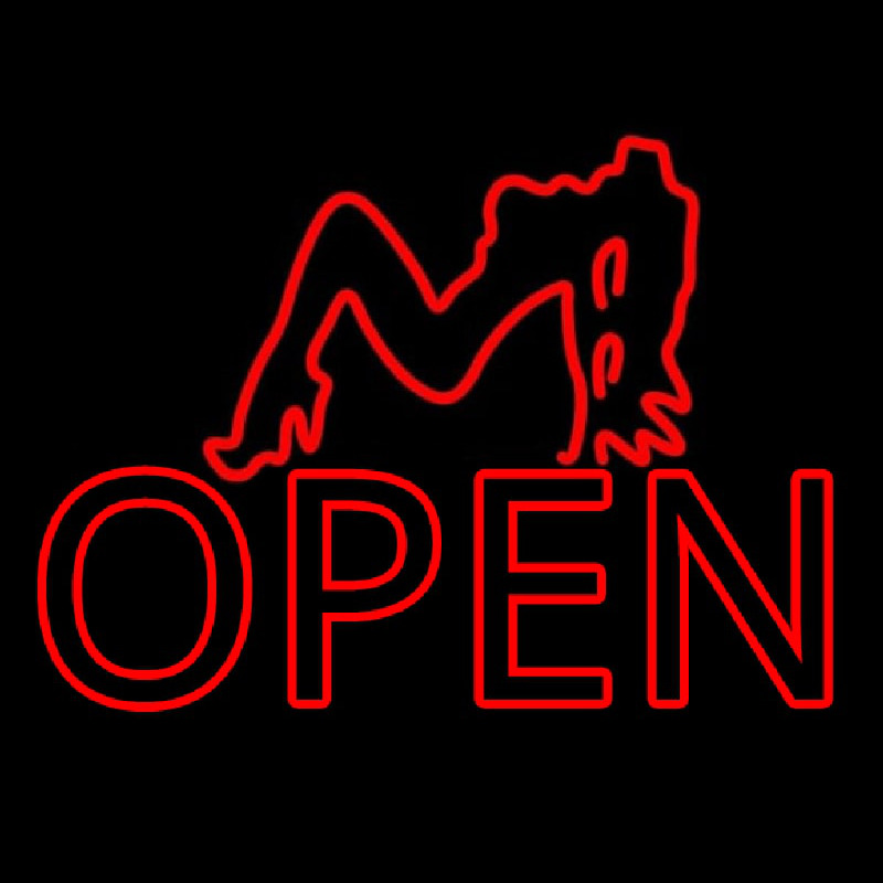 Strip Girl Open Enseigne Néon