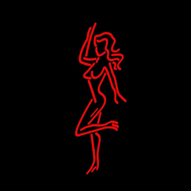 Strip Girl Pose Enseigne Néon