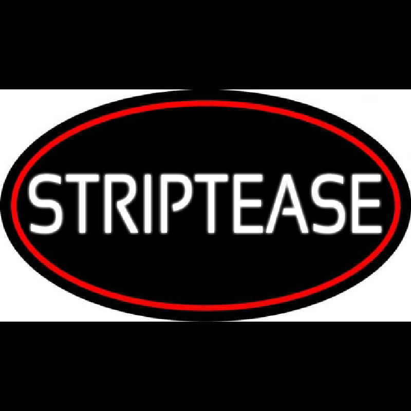 Striptease With Red Border Enseigne Néon