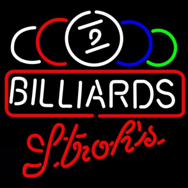 Strohs Ball Billiards Te t Pool Beer Sign Enseigne Néon