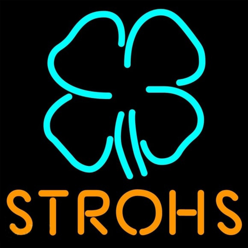 Strohs Clover Beer Sign Enseigne Néon