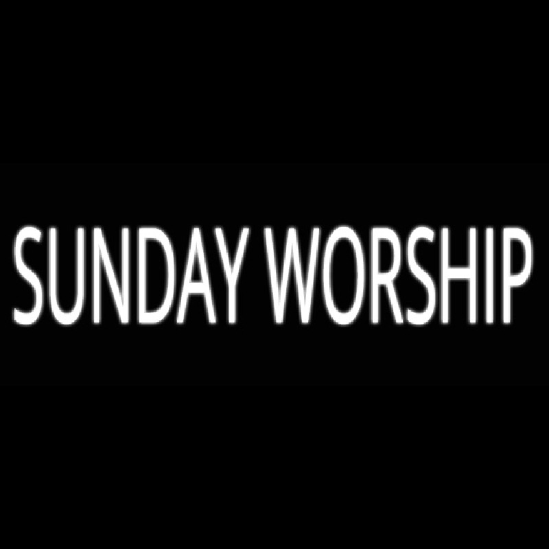 Sunday Worship Enseigne Néon