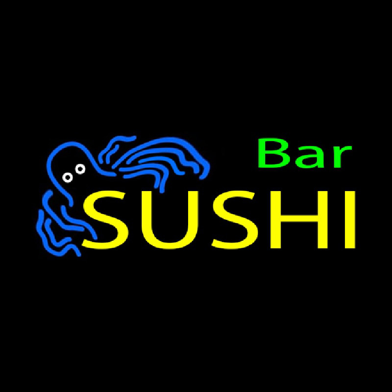 Sushi Bar With Jellyfish Enseigne Néon