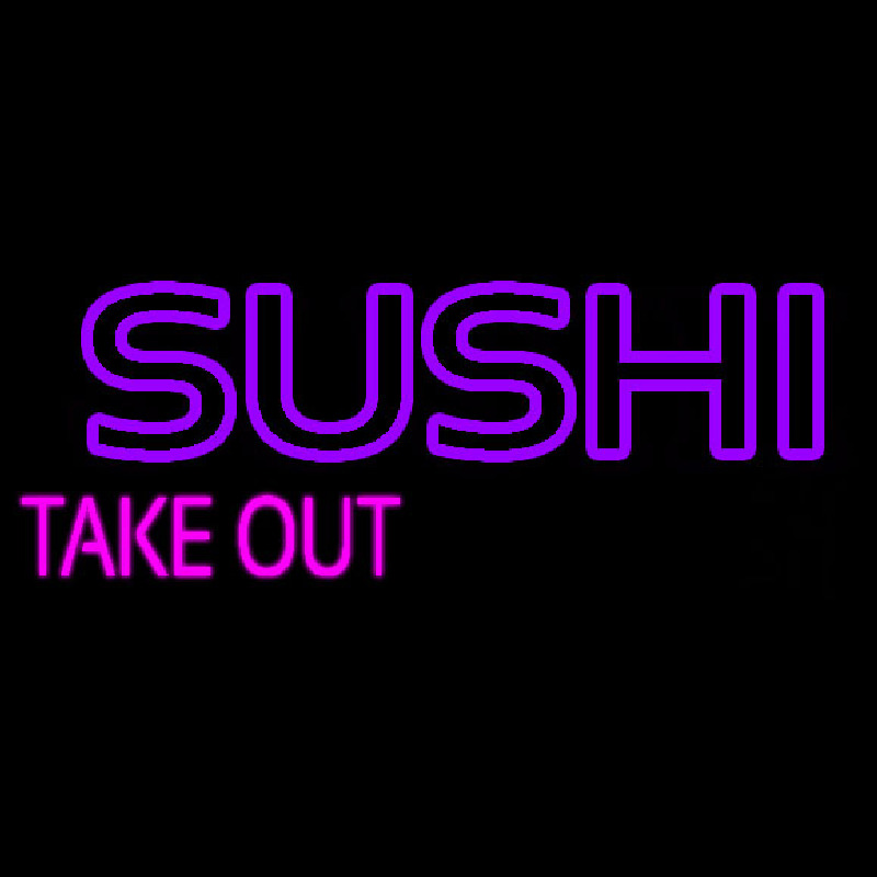 Sushi Take Out Enseigne Néon