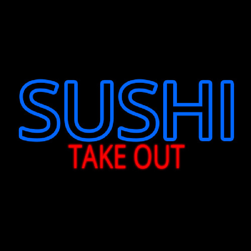 Sushi Take Out Enseigne Néon
